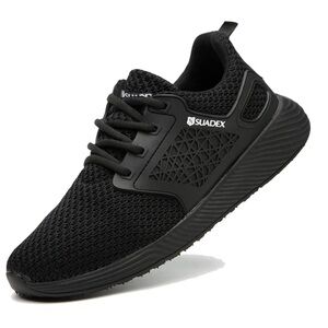 SUADEX Steel Toe Shoes, Lightweight, Safety Work Shoes - EU 39 (Women 8/Men 6.5)